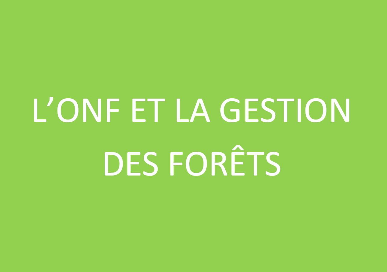 L'ONF et la gestion des Forêts